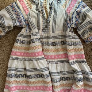 Colorful Embroidered Boho Dress